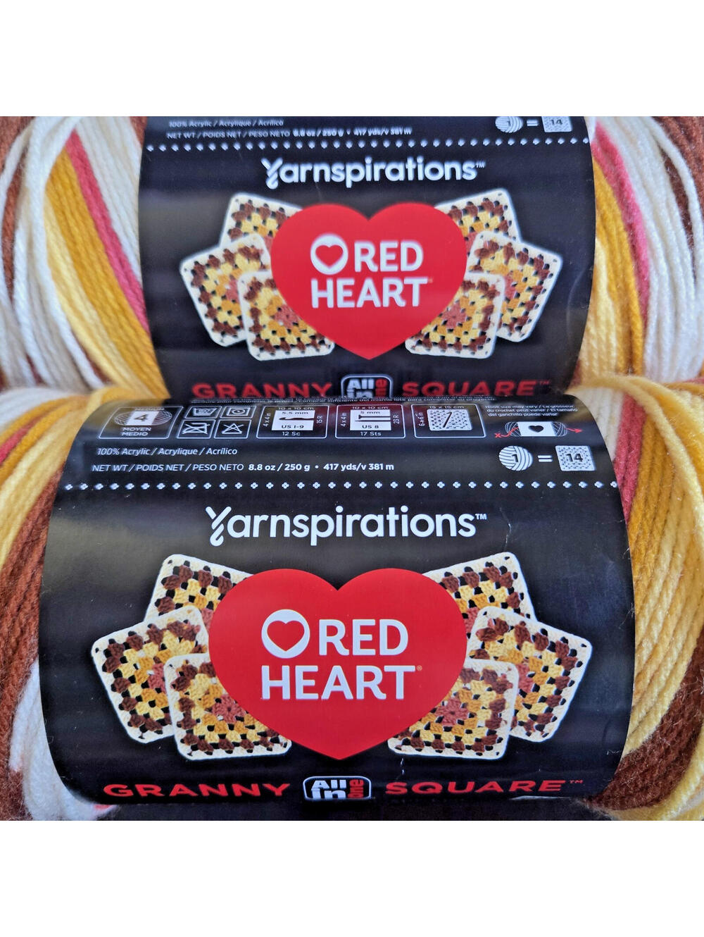 Red Heart All In One Flower Aran Warm Wheat 8.8 Oz Lot of 4 Skeins